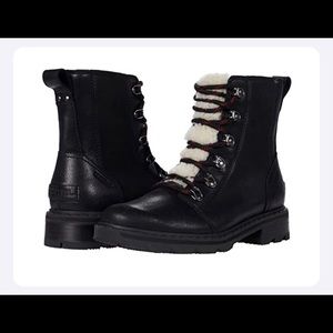 Lennox lace cozy Sorel combat boots